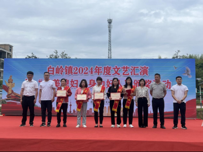 白岭镇开展表彰先进树典型，“文明集市”送新风志愿服务活动