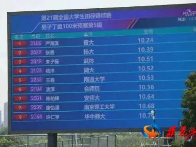 学生破苏炳添教授纪录！不止一位→