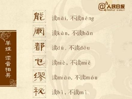 68个“一读就错”的姓