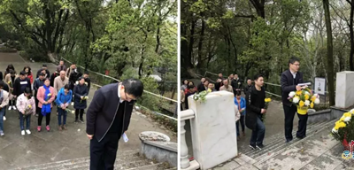 浔阳区金鸡坡街道举行清明祭扫活动