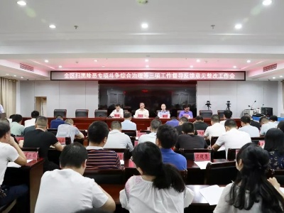 广丰区召开扫黑除恶专项斗争综合治理等三项工作督导反馈意见整改工作会