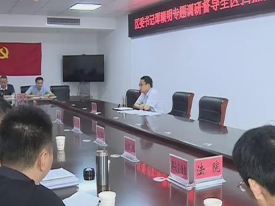 谭赣明专题调研督导全区扫黑除恶专项斗争工作