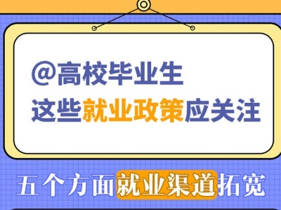 @高校毕业生 疫情下这些就业政策应关注 