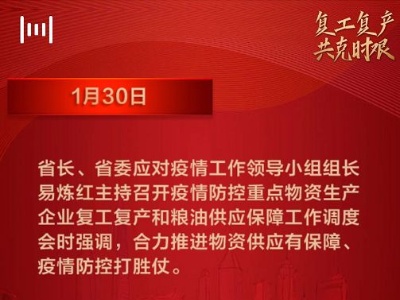 把时间抢回来！江西复工复产这样设计！