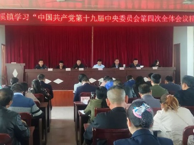 螺溪镇组织学习十九届四中全会精神
