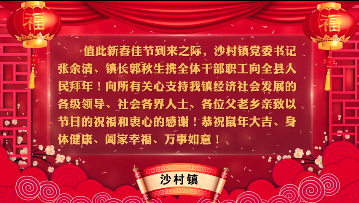 新春大拜年 | 沙村镇向全县人民拜年啦！