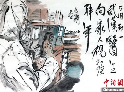 “为奥运喝彩”艺术总顾问范扬创作100多幅“战疫”画作