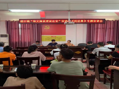 【我为群众办实事】澄江镇：《民法典》宣讲进社区 法律知识入民心