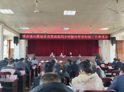 螺溪镇召开巩固拓展脱贫攻坚成果同乡村振兴有效衔接工作推进会