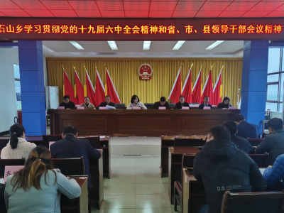 石山乡传达学习贯彻党的十九届六中全会精神
