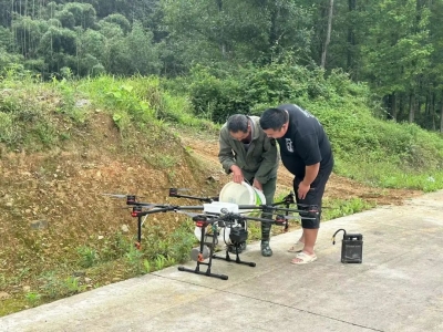 钤山镇：夏管用上“黑科技”—无人机喷洒农药，助力水稻稳产增收