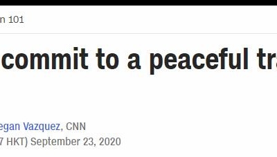 CNN：特朗普拒绝承诺败选后权力的和平移交