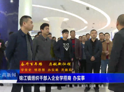 锦江镇组织干部入企业学招商 办实事  