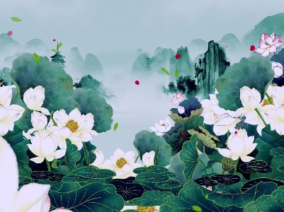 手绘国画立夏图
