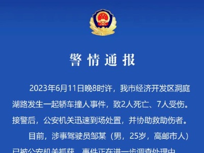 江苏高邮警方通报轿车撞人事件：致2死7伤，司机被抓获-中新网