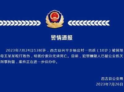 警方通报宁夏10岁男孩被继母打死-中新网