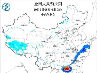 大风黄色预警：浙江福建广东等地部分沿海阵风可达8级-中新网