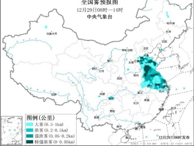 中央气象台发布大雾红色预警 冀鲁苏皖局地有特强浓雾-中新网