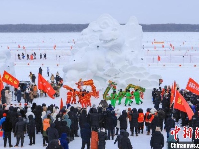中俄界江黑龙江冰雪乐园开园-中新网