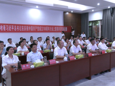 振奋！我县组织收听收看庆祝中国共产党成立100周年大会