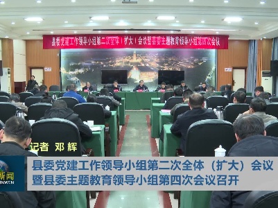 县委党建工作领导小组第二次全体（扩大）会议暨县委主题教育领导小组第四次会议召开