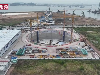 湾区超级工程狮子洋通道项目主桥基坑封底施工