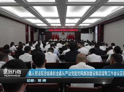 县人民法院总结表彰全面从严治党暨党风廉政建设和反腐败工作会议召开