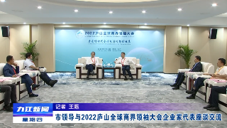 市领导与2022庐山全球商界领袖大会企业家代表座谈交流