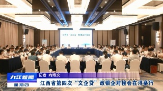 江西省第四次“文企贷”政银企对接会在浔举行，孙金淼致辞