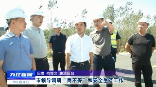 市领导调研“两不停”和安全生产工作