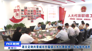 蒋文定到共青城市甘露镇人大代表联络工作站接待选民