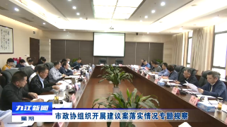 市政协组织开展建议案落实情况专题视察