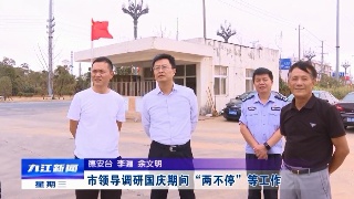市领导调研国庆期间“两不停”等工作