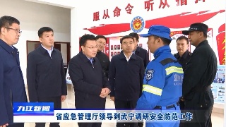 【全面深入学习贯彻党的二十大精神】省应急管理厅领导到武宁调研安全防范工作 蒋文定陪同