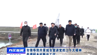 市领导到共青城市宣讲党的二十大精神并调研乡村振兴工作