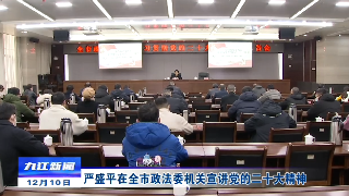 【全面深入学习贯彻党的二十大精神】严盛平在全市政法委机关宣讲党的二十大精神