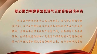 凝心聚力构建更加风清气正的良好政治生态