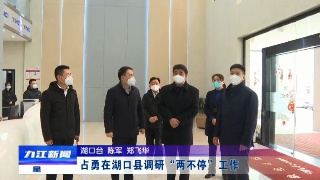 占勇在湖口县调研“两不停”工作