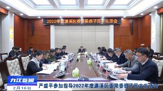 严盛平参加指导2022年度濂溪区委常委班子民主生活会