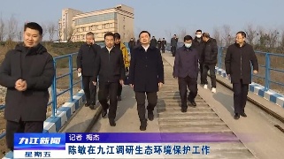陈敏在九江调研生态环境保护工作