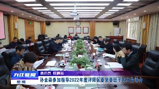 孙金淼参加指导2022年度浔阳区委常委班子民主生活会