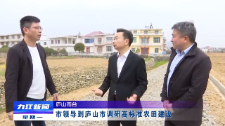 市领导到庐山市调研高标准农田建设