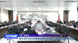 我市召开2023年建设全国红色基因传承示范区联席会议，孙金淼出席会议并讲话