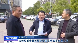 【创文进行时】市领导到柴桑区督导全国文明城市创建工作