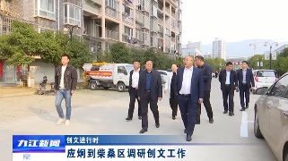 【创文进行时】应炯到柴桑区调研创文工作