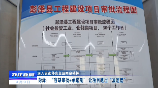 【新时代 新征程 新伟业】彭泽：“容缺审批+承诺制” 让项目跑出“加速度