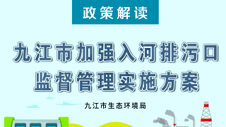 一圖讀懂《九江市加強入河排污口監督管理實施方案》