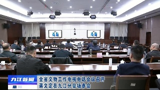 全省文物工作电视电话会议召开，蒋文定在九江分会场参会