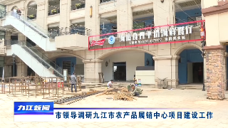市领导调研九江市农产品展销中心项目建设工作