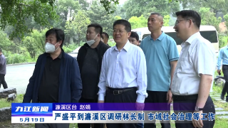 严盛平到濂溪区调研林长制、市域社会治理等工作